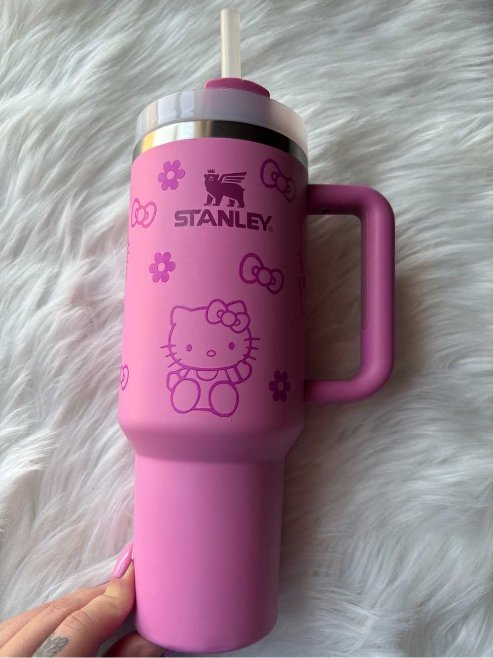 Stanley x Hello Kitty Tumbler with Handle (has blemishes see all photos please)